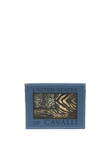 Roberto Cavalli porte-cartes à imprimé animalier - Bleu