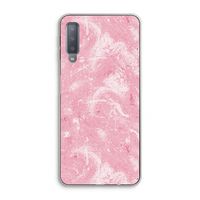 Abstract Painting Pink: Samsung Galaxy A7 (2018) Transparant Hoesje