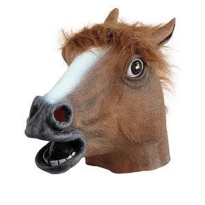 Paardenmasker - Horse Headmask voor Kinderen en Volwassenen - Bruin - One Size Fits All - Masker carnaval - Paardenhoofd