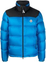 Moncler veste matelassée à patch logo - Bleu - thumbnail