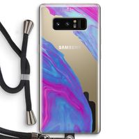 Zweverige regenboog: Samsung Galaxy Note 8 Transparant Hoesje met koord