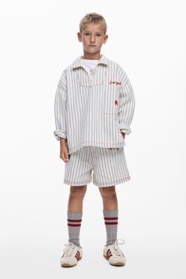 Kort gestreepte broek - WHITE - 9/10