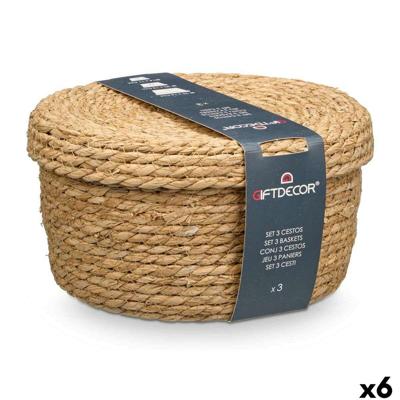 Mandenset Gift Decor Natuurlijk Natuurlijke Vezel (6 Stuks)