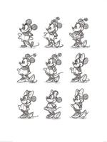 Kunstdruk Minnie Mouse Sketched Multi 60x80cm