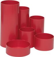 MAULtubo pennenbak, 6 vaks, Ø 15 x 12,5 cm, voor 85% uit gerecycleerd PS, rood MAULtubo pennenbak, 6 vaks, Ø 15 x 12,5 cm, voor 85% uit gerecycleerd PS, rood