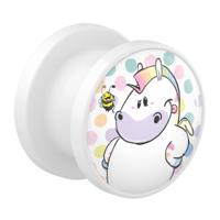 Tunnel met Chubby Unicorn Design Acryl Tunnels & Plugs