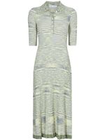 Proenza Schouler White Label robe-polo Space dye en maille nervurée - Bleu