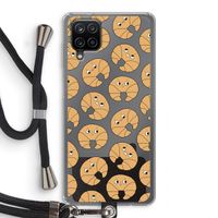 Croissant: Samsung Galaxy A12 Transparant Hoesje met koord