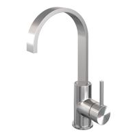 BRAUER Stripe Hoge Opbouw Wastafelmengkraan - draaibare platte uitloop - model A - RVS-kleurig geborsteld PVD 5-NG-003-S5