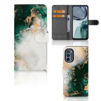 Bookcase voor Motorola Moto G62 5G Marmer Groen | Portemonnee hoesje