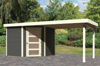 Woodfeeling | Tuinhuis Schwandorf 5 met Overkapping 2,8 | Terragrijs - thumbnail