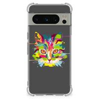 Google Pixel 8 Pro Stevig | Bumper Hoesje | Cat Color