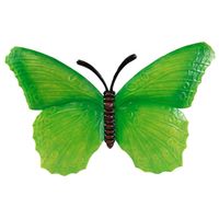 Tuindecoratie muur vlinder van metaal groen 40 cm - thumbnail