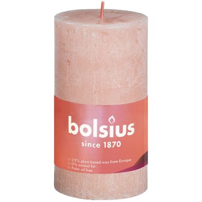 Bolsius kaars rustiek 10x5 cm misty pink