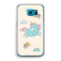 Vliegende eenhoorn: Samsung Galaxy S6 Transparant Hoesje
