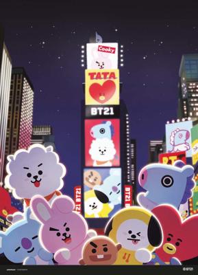 Kunstdruk BT21 Time Square 30x40cm