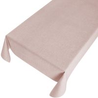 Tafelzeil/tafelkleed linnen look pastel roze 140 x 245 cm Tafelzeil/tafelkleed linnen look pastel roze 140 x 245 cm