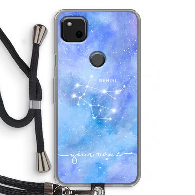 Sterrenbeeld - Licht: Pixel 4a Transparant Hoesje met koord