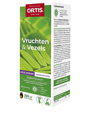 Ortis Vloeibaar Vruchten & Vezels Darmtransit Siroop Appel 250ml Ortis Vloeibaar Vruchten & Vezels Darmtransit Siroop Appel 250ml