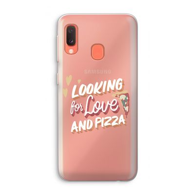 Pizza is the answer: Samsung Galaxy A20e Transparant Hoesje