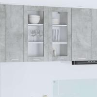 Hangkast Riga Beton Grijs 80 x 31 x 80 cm Bewerkt hout