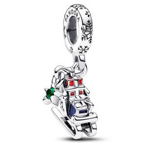 Pandora 792977C01 Hangbedel Christmas Sleigh 2023 zilver-emaille-kristal meerkleurig