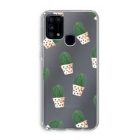 Cactusprint roze: Samsung Galaxy M31 Transparant Hoesje Cactusprint roze: Samsung Galaxy M31 Transparant Hoesje
