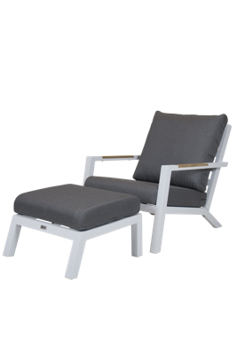 Qopps Ascon loungestoel met voetenbank