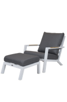 Qopps Ascon loungestoel met voetenbank