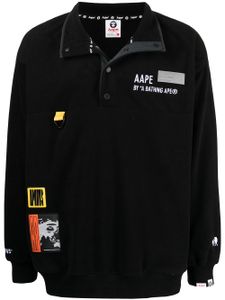 AAPE BY *A BATHING APE® sweat à détails de patchs - Noir