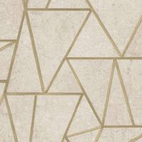 DUTCH WALLCOVERINGS DUTCH WALLCOVERINGS Behang driehoeken beige en goud - thumbnail