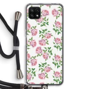 Kleine roosjes: Samsung Galaxy A22 5G Transparant Hoesje met koord