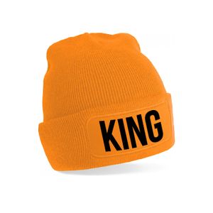 Oranje muts King - Koningsdag - EK/WK voetbal - one size   -