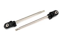 Shock shafts, GTX, 110mm (assembled with rod ends & hollow balls) (steel, chrome finish) (2)