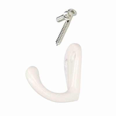 Luxe kapstokhaken - wit - hoogwaardig metaal - strak design - 3,3 x 4,1 cm Luxe kapstokhaken - wit - hoogwaardig metaal - strak design - 3,3 x 4,1 cm