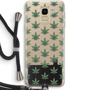 Weed: Samsung Galaxy J6 (2018) Transparant Hoesje met koord