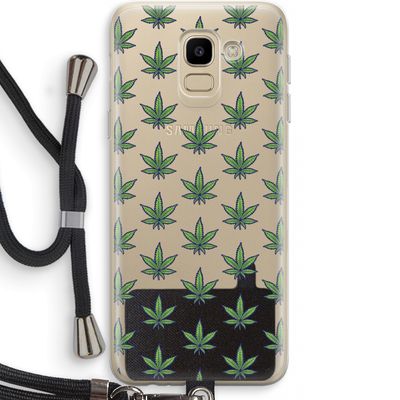 Weed: Samsung Galaxy J6 (2018) Transparant Hoesje met koord