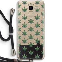 Weed: Samsung Galaxy J6 (2018) Transparant Hoesje met koord