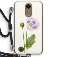 Purple poppy: LG K10 (2017) Transparant Hoesje met koord