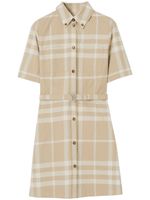 Burberry robe-chemise en coton à carreaux - Tons neutres - thumbnail