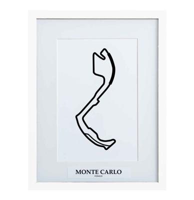 Formule 1 Circuit Monte Carlo Monaco 3D Print - Wit