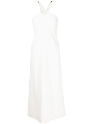 Rosetta Getty robe longue à dos nu - Blanc