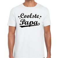 Coolste papa fun t-shirt wit voor heren 2XL  -