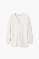 Oversized gebreid vest - WHITE - L