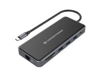 Conceptronic DONN15G laptop dock & poortreplicator Bedraad USB 3.2 Gen 1 (3.1 Gen 1) Type-C Grijs