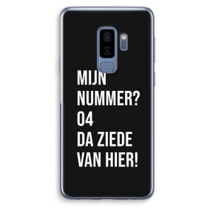 Da ziede van hier - Zwart: Samsung Galaxy S9 Plus Transparant Hoesje