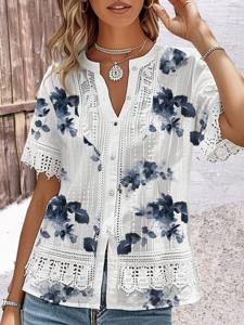 Loose Floral Casual Blouse