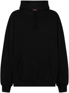 Supreme logo-appliqué cotton hoodie - Noir