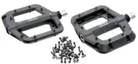 Barbieri pedals mtb/bmx/downhill flat pedals thermoplast black threaded pins