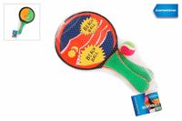 Gametime catchball/beachball set 2 zijdig + 2 ballen 34cm Gametime catchball/beachball set 2 zijdig + 2 ballen 34cm